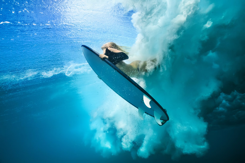 Bico de Pato: atravesse por debaixo de uma onda de forma eficaz | Foto: Shutterstock
