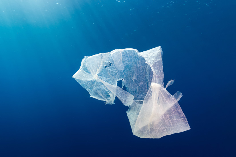Sacos de compras: 80 por cento de todo o plástico que flutua no mar é feito de plástico | Foto: Shutterstock